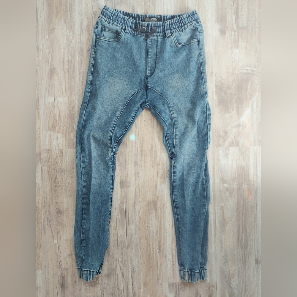 Urban ID mens small comfort stretch elastic waistband jeans